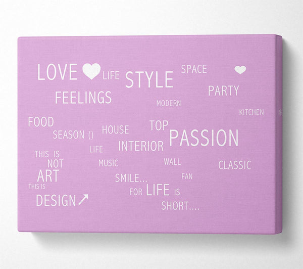 Love Quote Love Life Pink