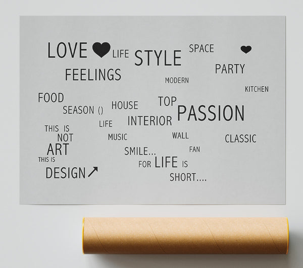 Love Quote Love Life Grey