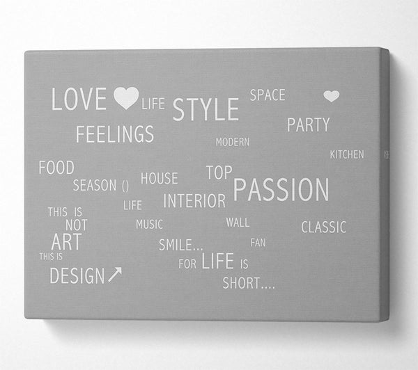 Love Quote Love Life Grey White