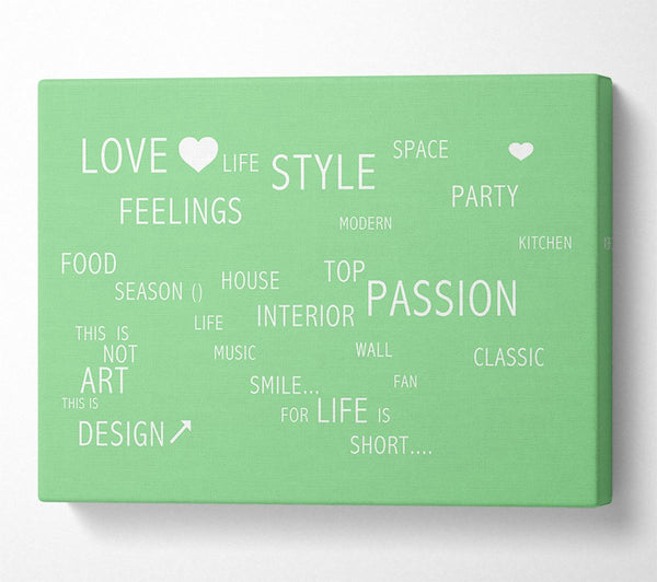 Love Quote Love Life Green