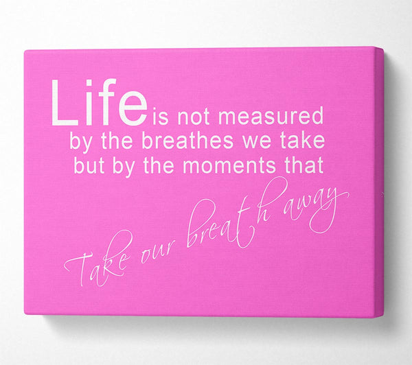 Life Is Not Measured Vivid Pink