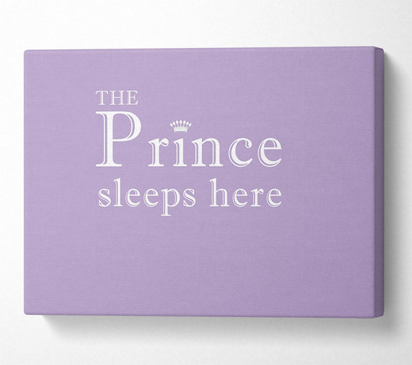 Nursery Quote The Prince Sleeps Here Lilac