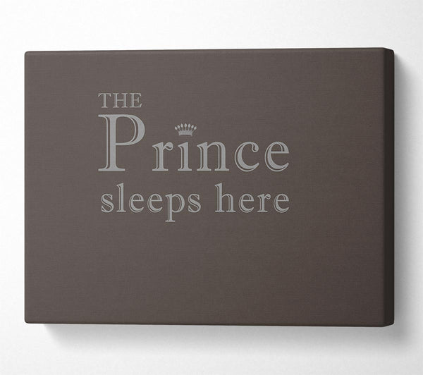 Boys room Quote The Prince Sleeps Here Chocolate