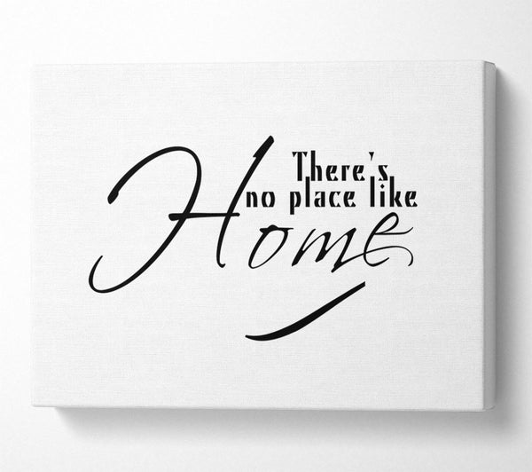 Home Quote Theres No Place Like Home White