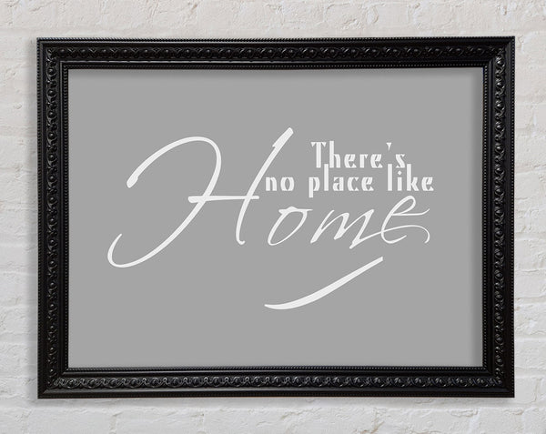 Home Quote Theres No Place Like Home Grey White