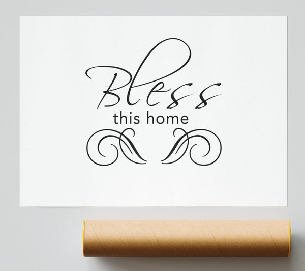 Home Quote Bless This Home White