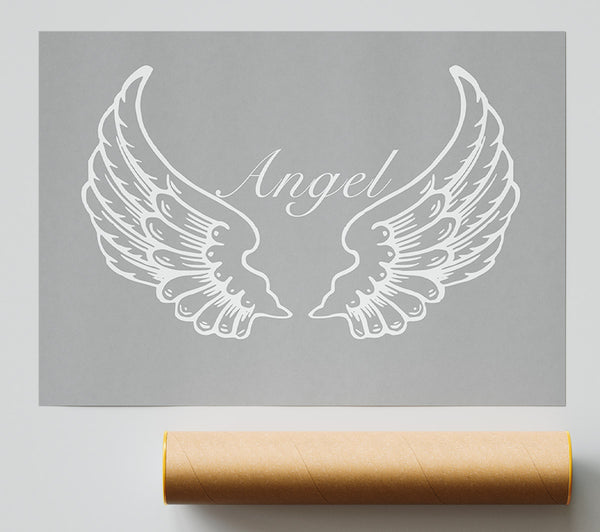 Angel Wings Grey White