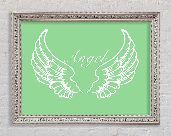 Girls Room Quote Angel Wings Green