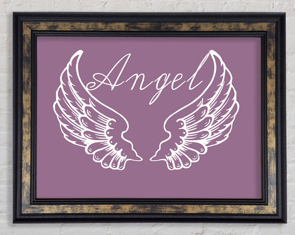 Girls Room Quote Angel Wings 4 Dusty Pink