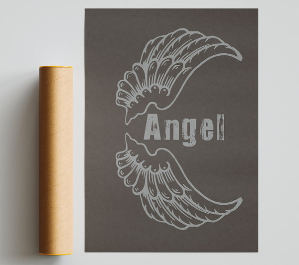 Girls Room Quote Angel Wings 3 Chocolate