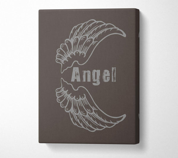 Girls Room Quote Angel Wings 3 Chocolate