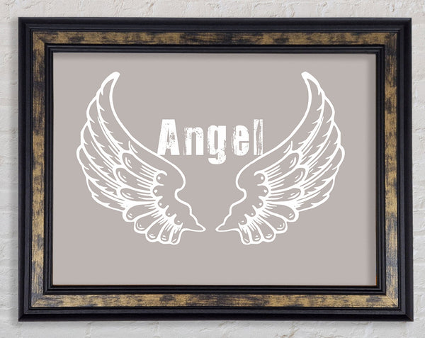 Girls Room Quote Angel Wings 2 Beige