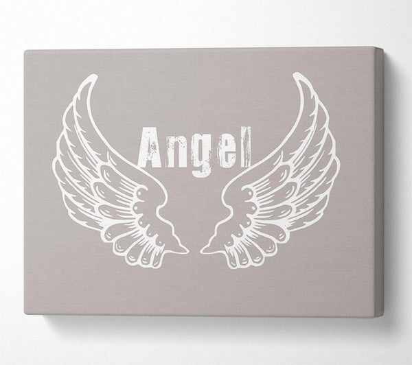 Girls Room Quote Angel Wings 2 Beige