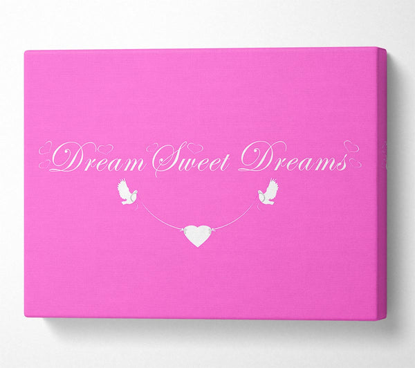 Nursery Quote Dream Sweet Dreams Vivid Pink