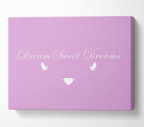 Nursery Quote Dream Sweet Dreams Pink