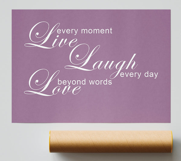 Home Quote Live Every Moment 3 Dusty Pink