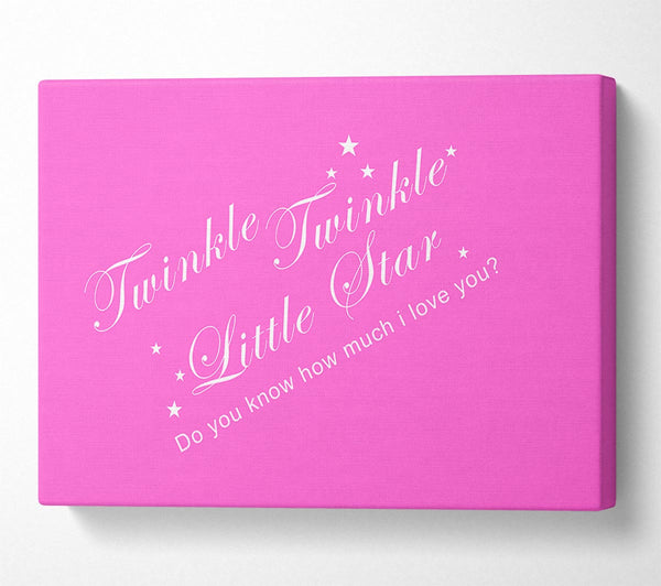 Nursery Quote Twinkle Twinkle Little Star 2 Vivid Pink