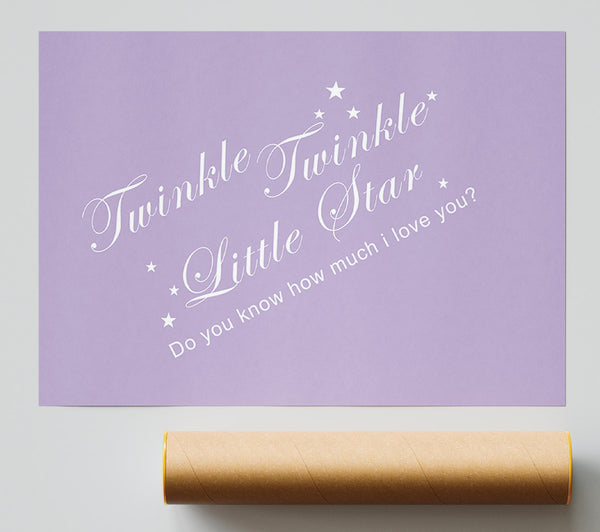 Nursery Quote Twinkle Twinkle Little Star 2 Lilac