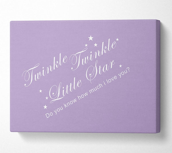 Nursery Quote Twinkle Twinkle Little Star 2 Lilac