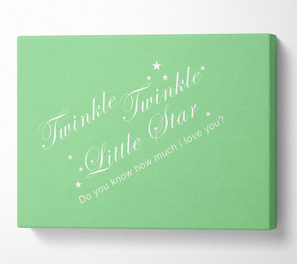 Nursery Quote Twinkle Twinkle Little Star 2 Green