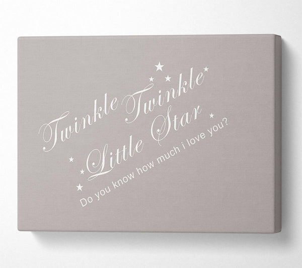 Nursery Quote Twinkle Twinkle Little Star 2 Beige