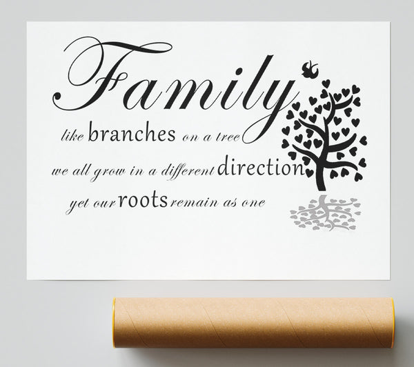 Family Quote Family Like Branches On A Tree White