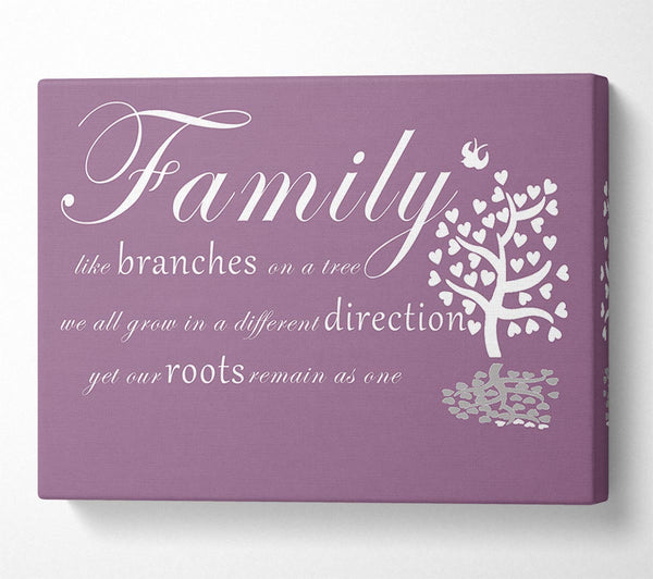 Family Quote Family Like Branches On A Tree Dusty Pink