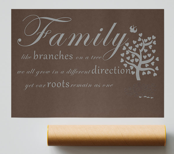 Family Quote Family Like Branches On A Tree Chocolate