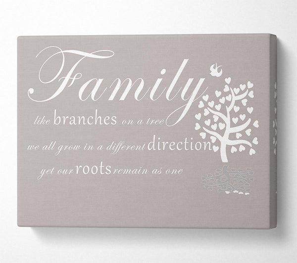 Family Quote Family Like Branches On A Tree Beige