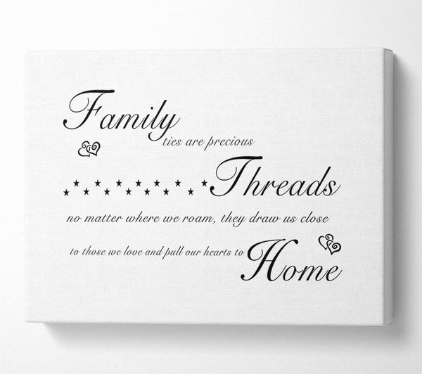 Family Quote Family Ties Are Precious White