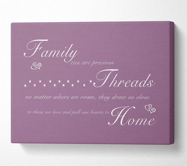 Family Quote Family Ties Are Precious Dusty Pink