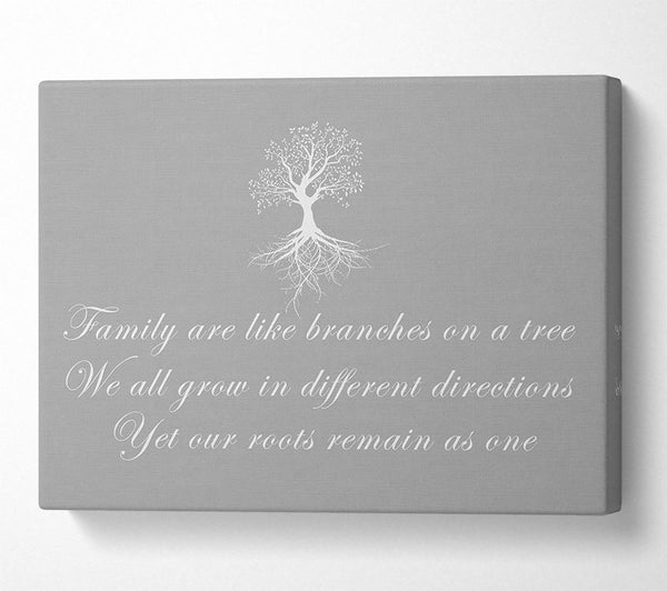 Family Quote Family Are Like Branches Grey White