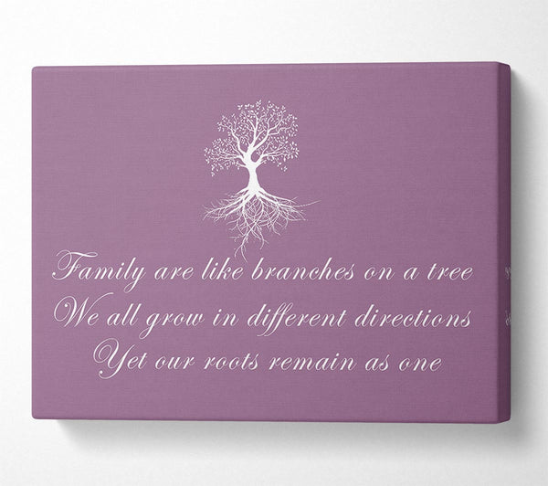 Family Quote Family Are Like Branches Dusty Pink