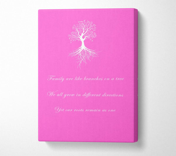 Family Quote Family Are Like Branches 2 Vivid Pink