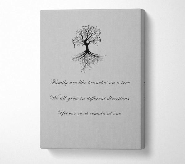 Family Quote Family Are Like Branches 2 Grey