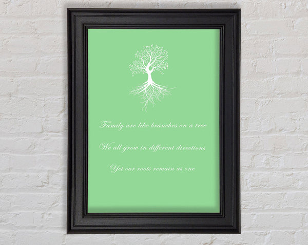 Family Quote Family Are Like Branches 2 Green