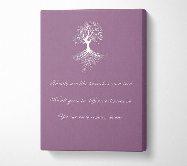 Family Quote Family Are Like Branches 2 Dusty Pink