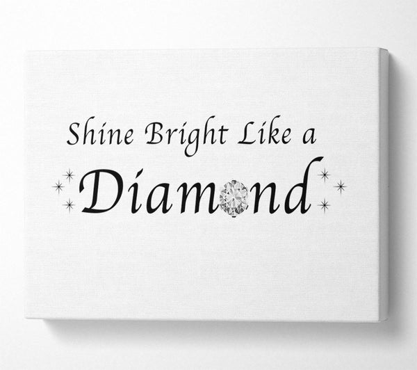 Music Quote Shine Bright Like A Diamond Rihanna White