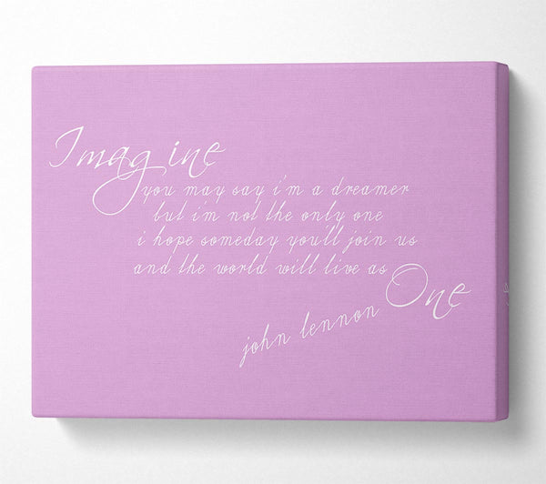 Music Quote Imagine John Lennon Pink