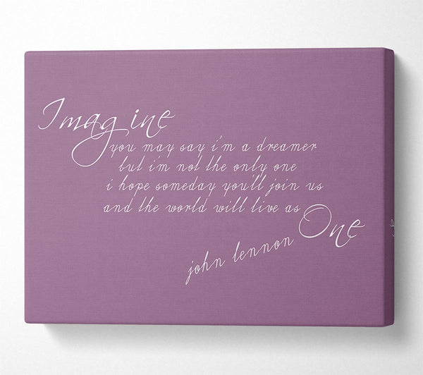 Music Quote Imagine John Lennon Dusty Pink