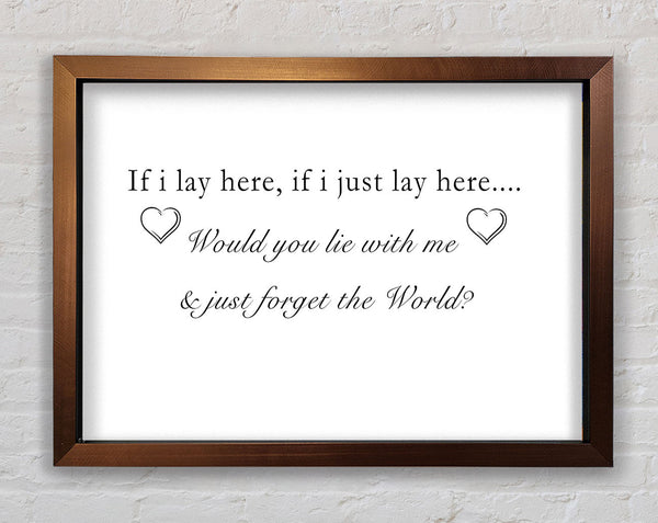 Music Quote If I Lay Here Snow Patrol White