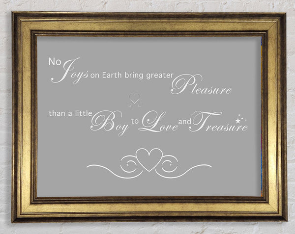 Boys Room Quote No Joys On Earth Bring Pleasure Grey White