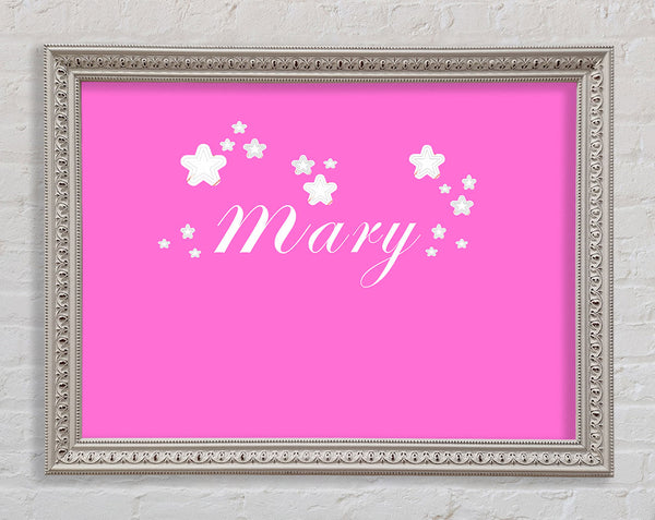 Girls Room Quote Your Name In Stars Vivid Pink