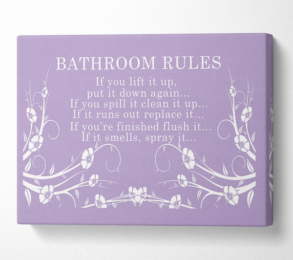 Bathroom Quote Bathroom Rules 2 Lilac