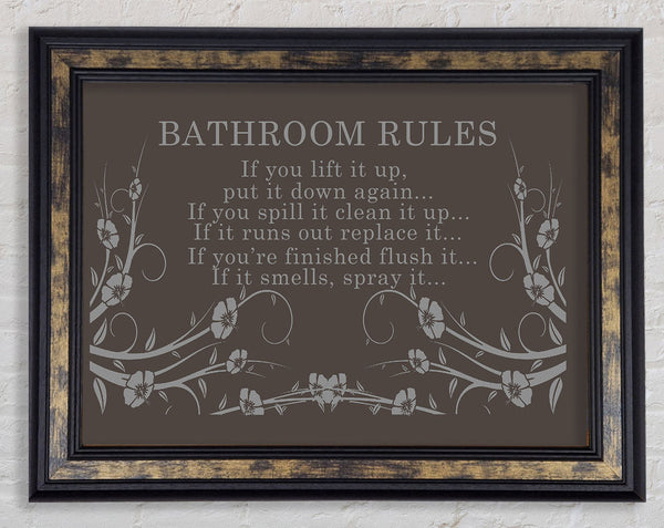 Bathroom Quote Bathroom Rules 2 Chocolate