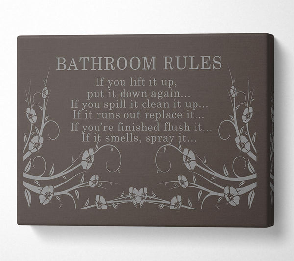 Bathroom Quote Bathroom Rules 2 Chocolate