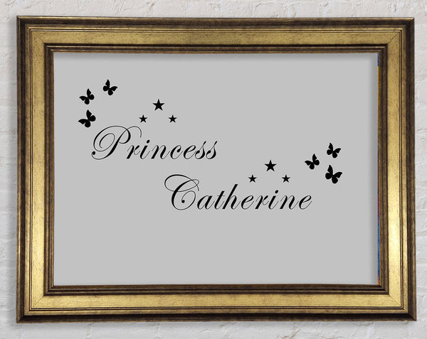 Girls Room Quote Your Own Name Princess Grey