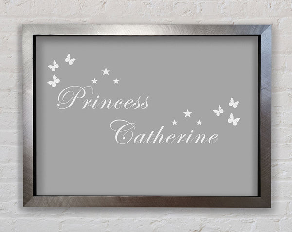 Girls Room Quote Your Own Name Princess Grey White