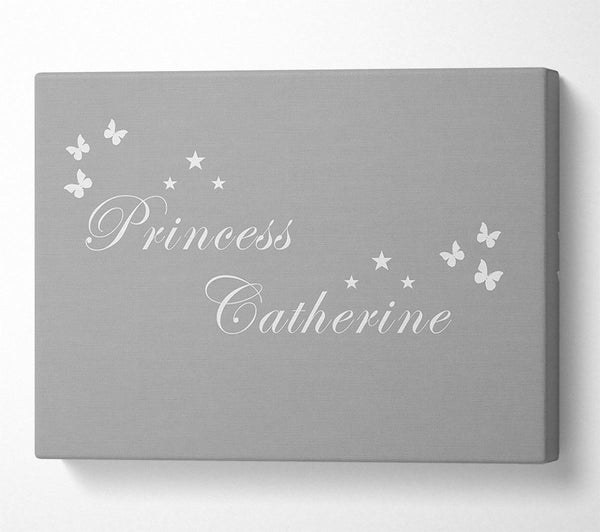 Girls Room Quote Your Own Name Princess Grey White