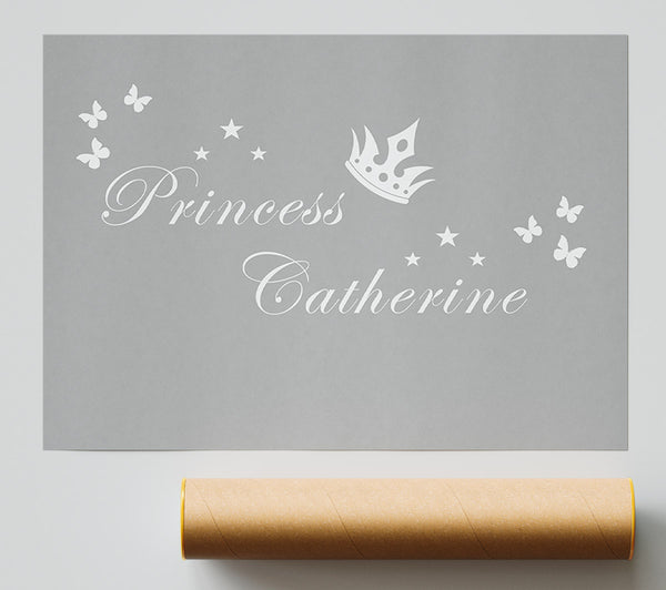 Your Own Name Princess 2 Grey White